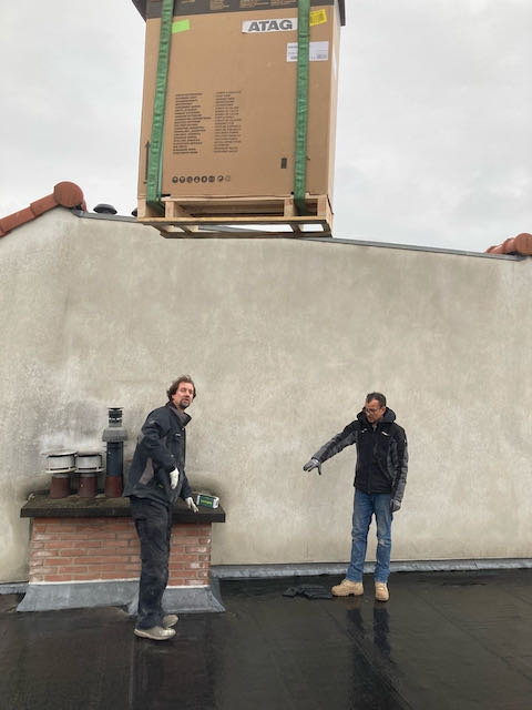 Warmtepomp in de lucht